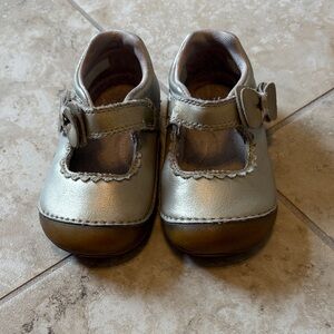 Stride Rite Shimmering Silver Kids Mary Jane Shoes